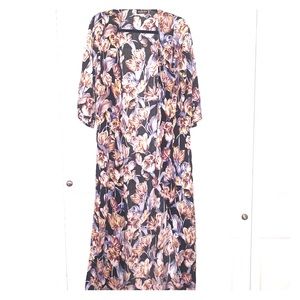 Tropical/floral kimono/beach cover up